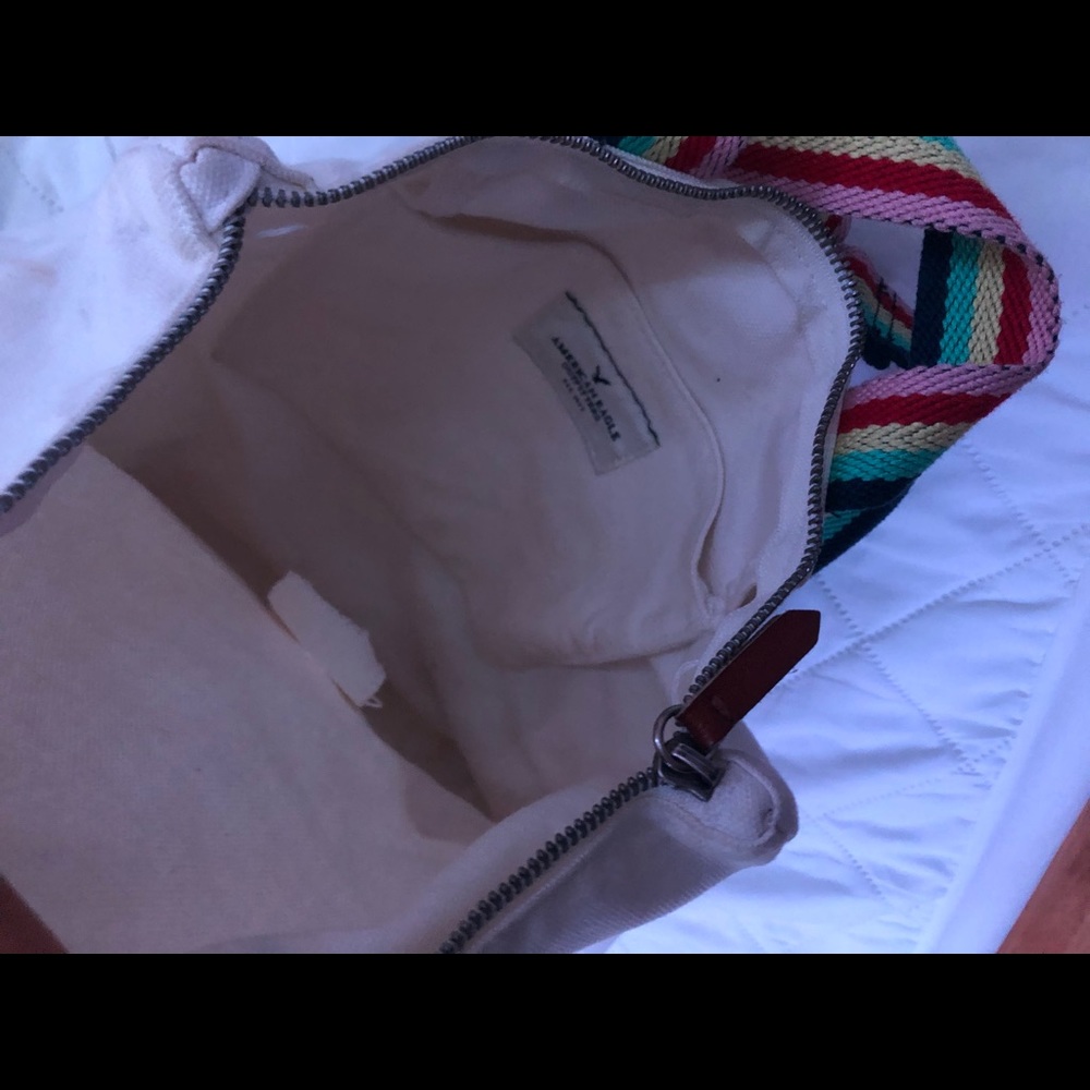 off White canvas backpack with rainbow straps - Picture 4 of 7